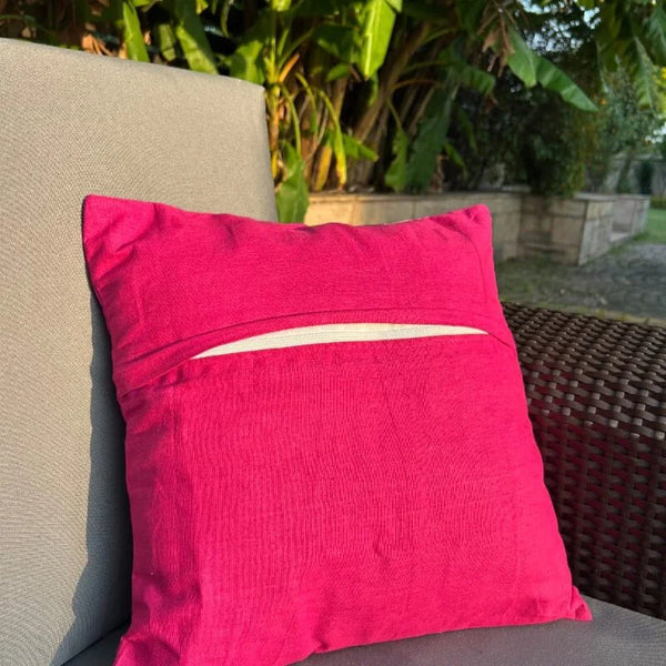 Hand Painted Birds Majenta Cushion Cover