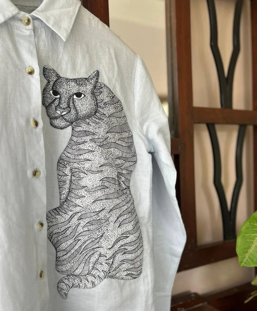Powder blue Linen Shirt