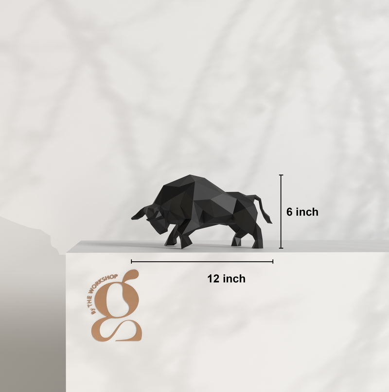Bull Low Polygon S Desktop - Office Decorative piece